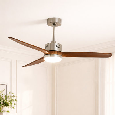Ventilateur de plafond moderne à 3 pales de 52 po avec ensemble d'éclairage et télécommande AuraVista