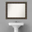 Miroir mural de salle de bain en bois noir en relief Intaglio-325644926