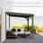 8' X10' Lean To Gazebo With Upgraded Drainage System, Wall Mounted Gazebo Hardtop Galvanized Steel Sloping Roof For Patio Deck Backyard Lawn Party(Gray)-125104429-125104430