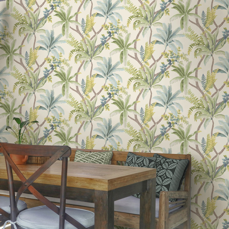Trailing Palm, Green Cream