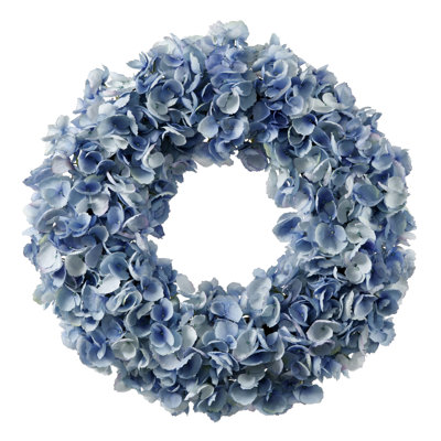 Faux Hydrangea Polyester 24'' Wreath