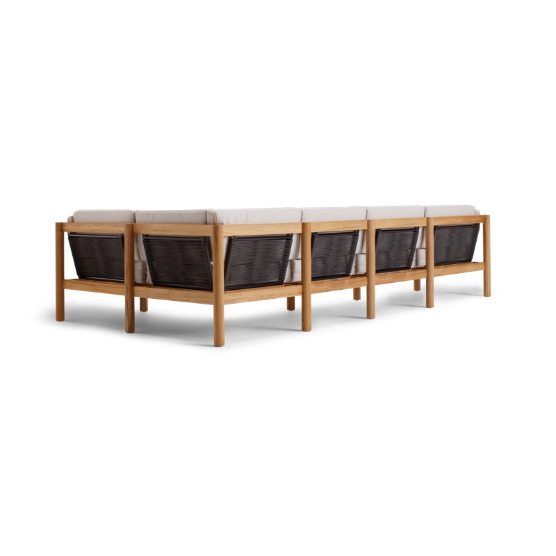 Haven Outdoor 6 - Seat Patio Sectional, Sunbrella Ashe