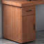 Bureau de direction en L en bois massif brun avec tiroirs-847619579-847619581