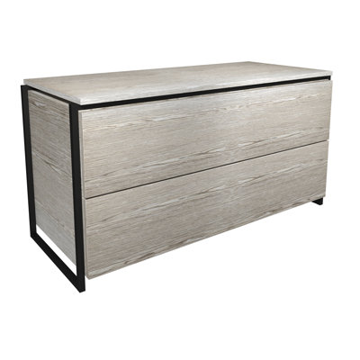 Euclid Solid Wood 93cm W 2 - Drawer Chest of Drawers