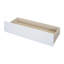 Lit de jour simple en bois blanc - deux tiroirs, ajoute un espace de rangement en bois massif, meubles fonctionnels-673769563-673769564