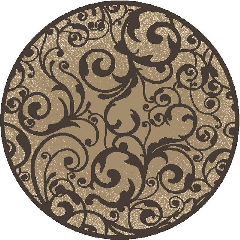 Aashild Floral Indoor Rug, Round 5'3"
