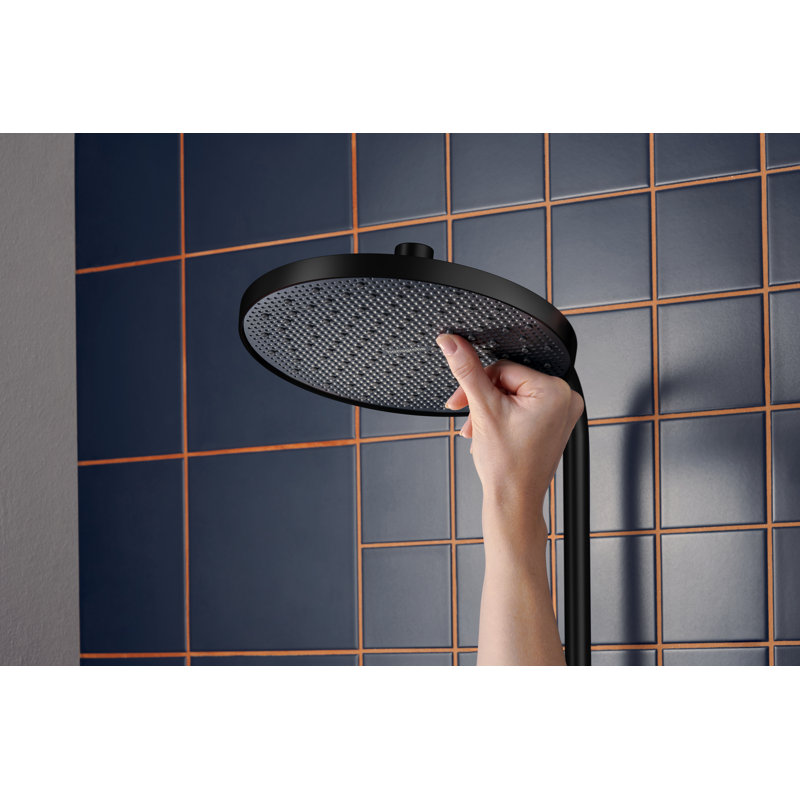 Pomme de douche hansgrohe Activera S 240 à 1 jet, 2,5 gallons par minute, en noir mat, Matte Black, 2.5 GPM