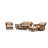Causeuse, table basse, repose-pieds et table d’appoint en rotin 8 pièces avec coussins Sunbrella Cayman