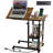 Adjustable C Table With Charging Station, Tiltable Desk C Shaped End Table For Couch, Over Bed Table With Wheels Adjustable Height, Hospital Table Laptop Stand Drawing Desk, Rustic Brown