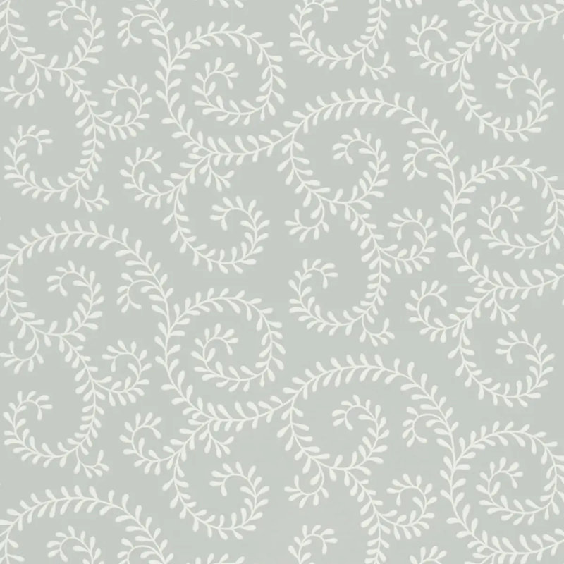 Leafy Scroll Wallpaper, Dove