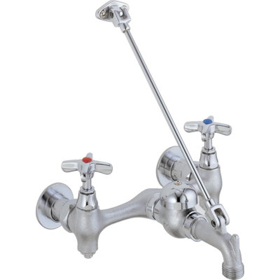 28T Series Wall Mount Garage Faucet with Vacuum Breaker Spout and Double Cross Handle