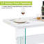 Table de salle à manger rectangulaire moderne de 55 pouces, table de bureau en verre ultrabrillant-1827632750