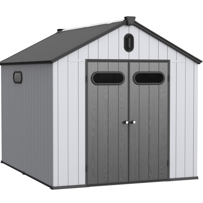 Remise extérieure en plastique 8 * 10 pi - Gardez vos accessoires de rangement organisés dans la cour