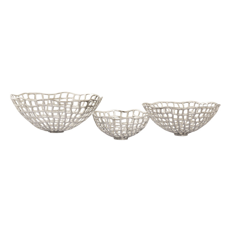 Panier Shore Weave - ensemble de 3 pièces en nickel