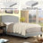 Upholstered Tufted Upholstered Bed with Adjustable Height Headboard-482559227-482472537