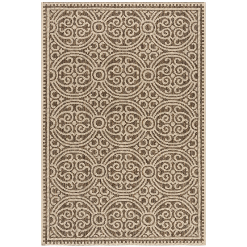 Gilmore Geometric Hand Woven Indoor / Outdoor Area Rug, Rectangle 122 x 183 cm