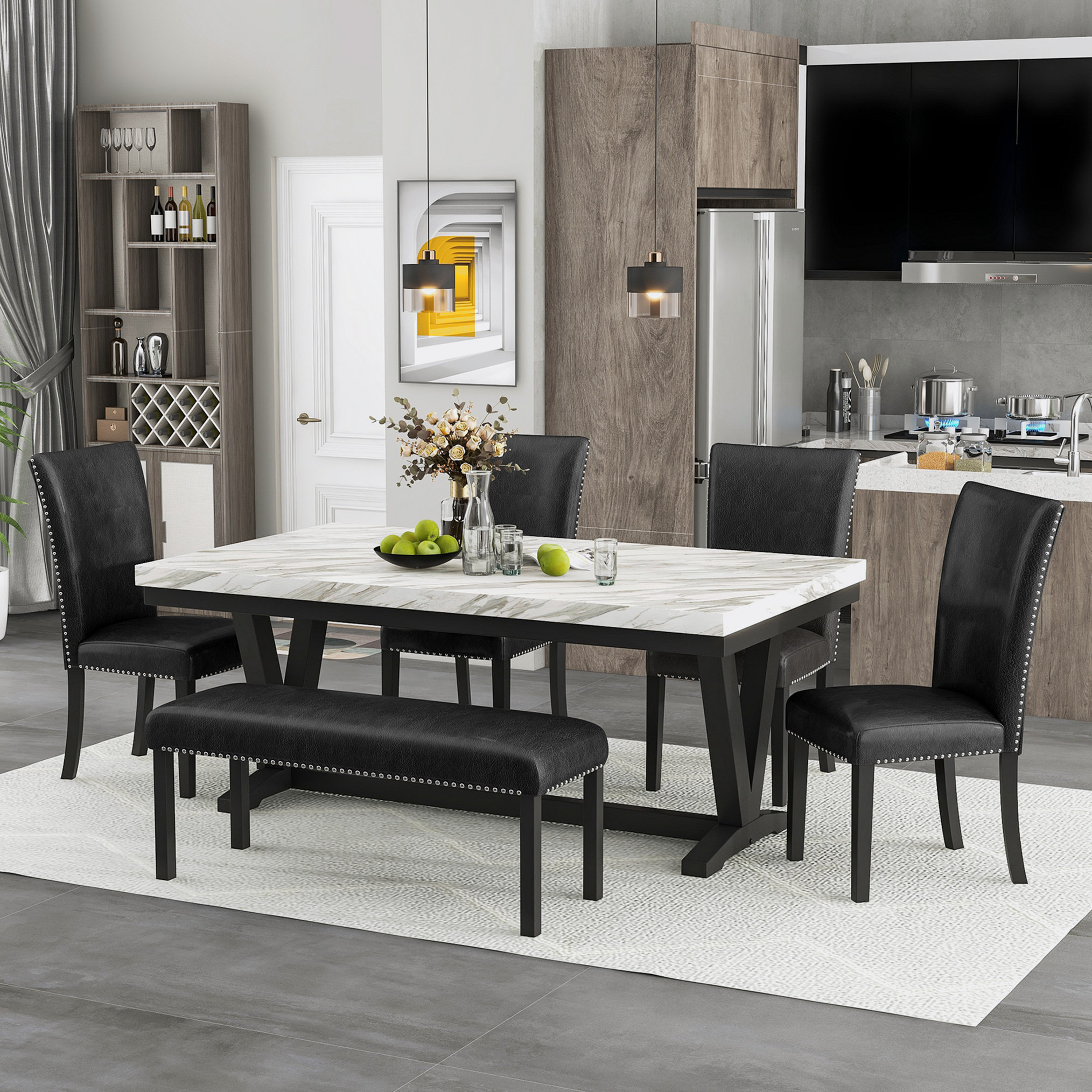 Farm on table 6 - Piece Double Pedestal Dining Set | Wayfair