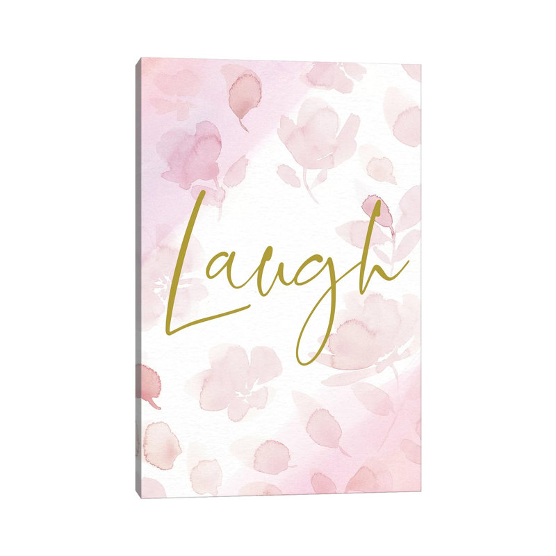 Laugh - Print on Canvas, Wrapped Canvas, 45.72cm H x 30.48cm W x 1.91cm D
