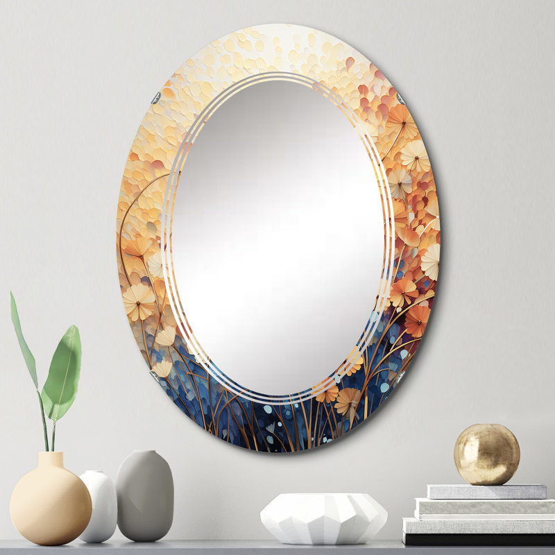 Denzerville - Miroir mural moderne ovale, 30 po x 20 po