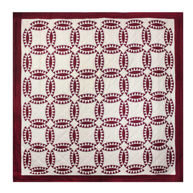 Antique Red Pine Burr Quilted Throw Blanket, 95" W x 105" L