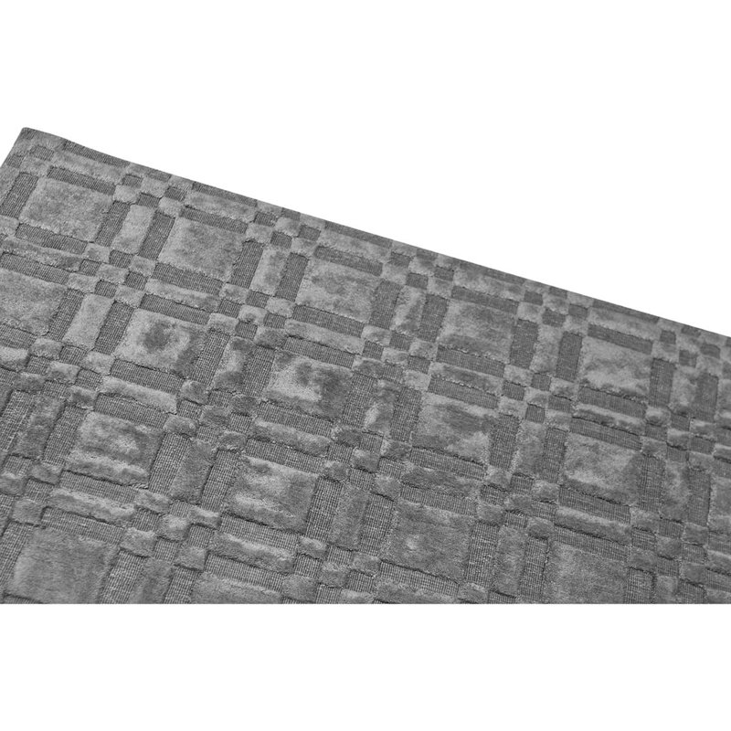 Cotton Geometric Area Rug in Gray