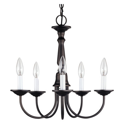 Lustre style chandelier 5 lumières Cloverfield