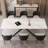 78.74'' To 110.24'' Rectangular Extendable Dining Table With Sintered Stone Top For 8-12-114446342