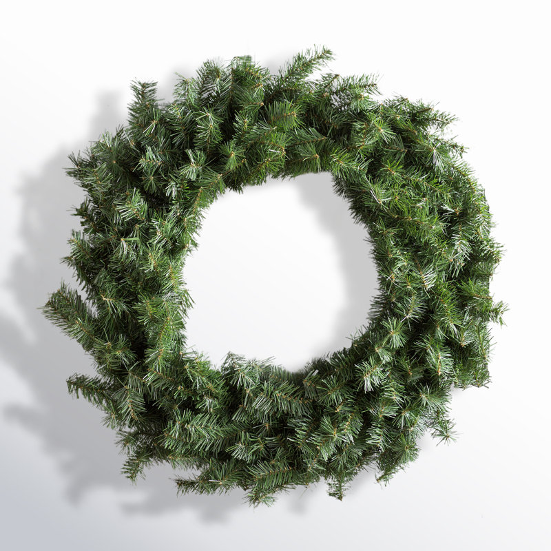 Artificial Canadian Pine Wreath Unlit, 36" H x 36" W x 3" D