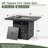 34" Propane Gas Fire Pit Table - 50000 Btu Rectangular Steel 2-in-1 Fire Pit/coffee Table With Lava Rocks For Outdoor Patio Deck Garden Courtyard - Black