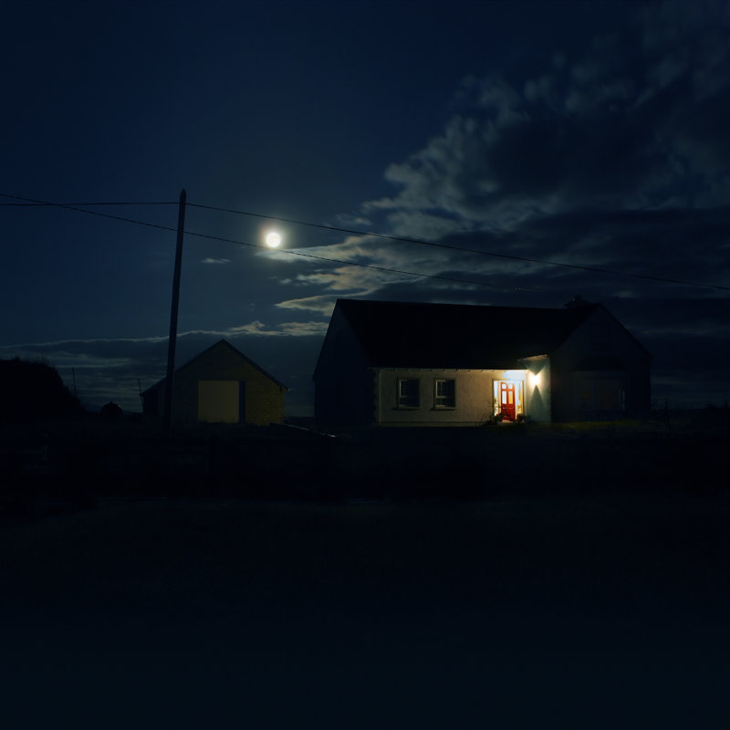 House In The Night by 11049 - No Frame Art Prints on Canvas, 30cm H x 30cm W