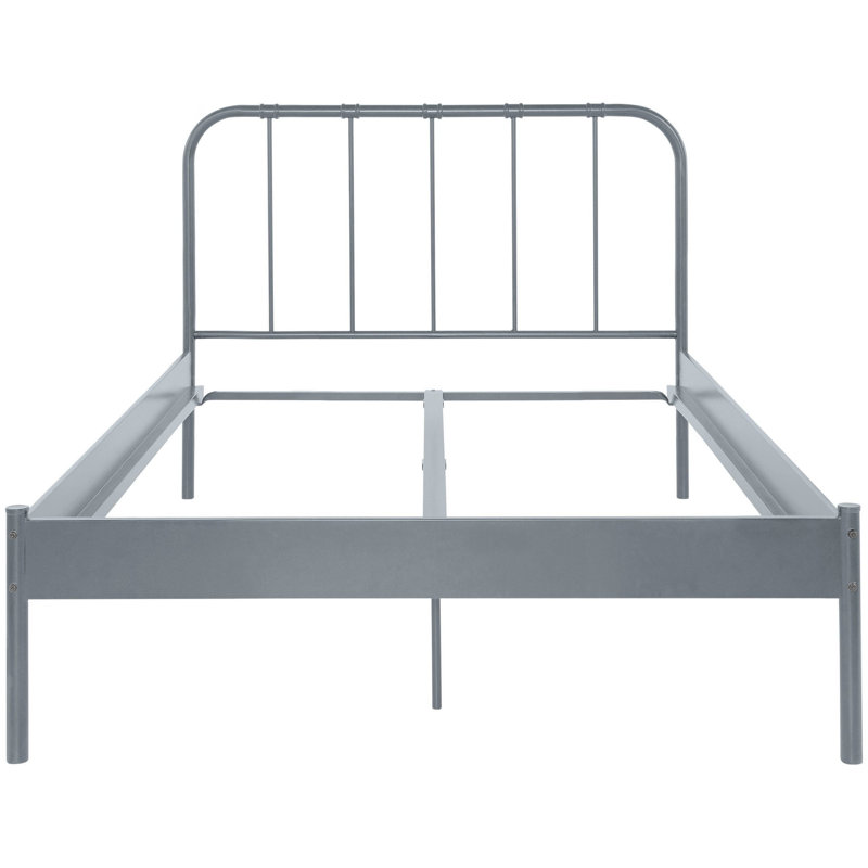 Bonaccorso Bed Frame, European Double (140 x 200cm), Grey