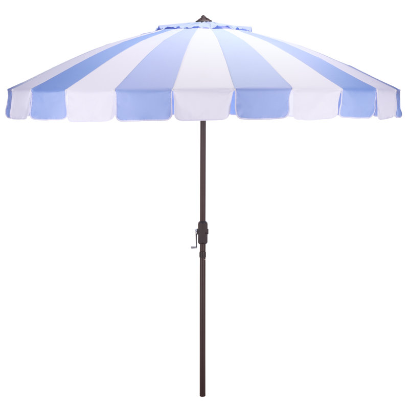 251.99cm Market Parasol, Baby Blue Stripe