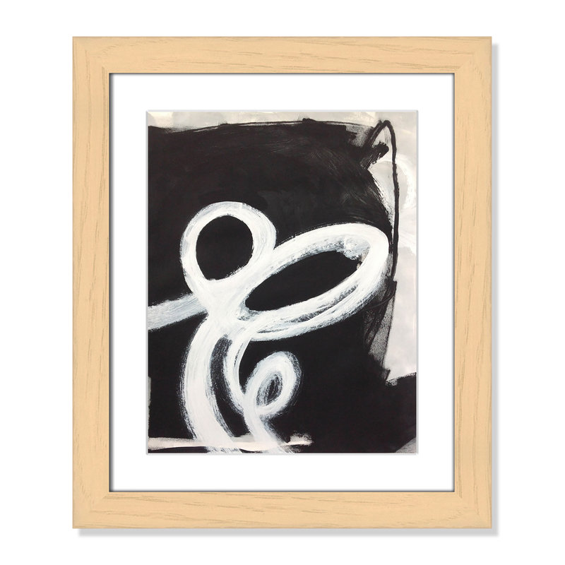 Bronte "Swirly Swirls II" Print, 20.5" H x 17.5" W x 1.25" D, Natural Cube Frame Matted