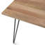 Ensemble repas industriel rustique 7 pièces avec table en bois de manguier massif et 6 chaises rembourrées Larkin