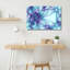 Art mural sur toile abstrait bleu sarcelle et lavande-37148079