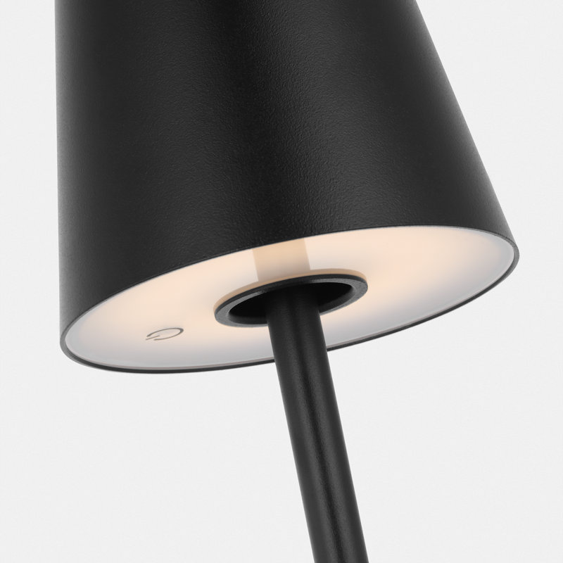 Sean Lavin Nevis Medium Rechargeable 1-Light Floor Lamp in Black with Black shade, Black