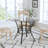 Hardrick 42'' Round Glass Dining Table with Crescent Style Metal Frame-28473371-28473370