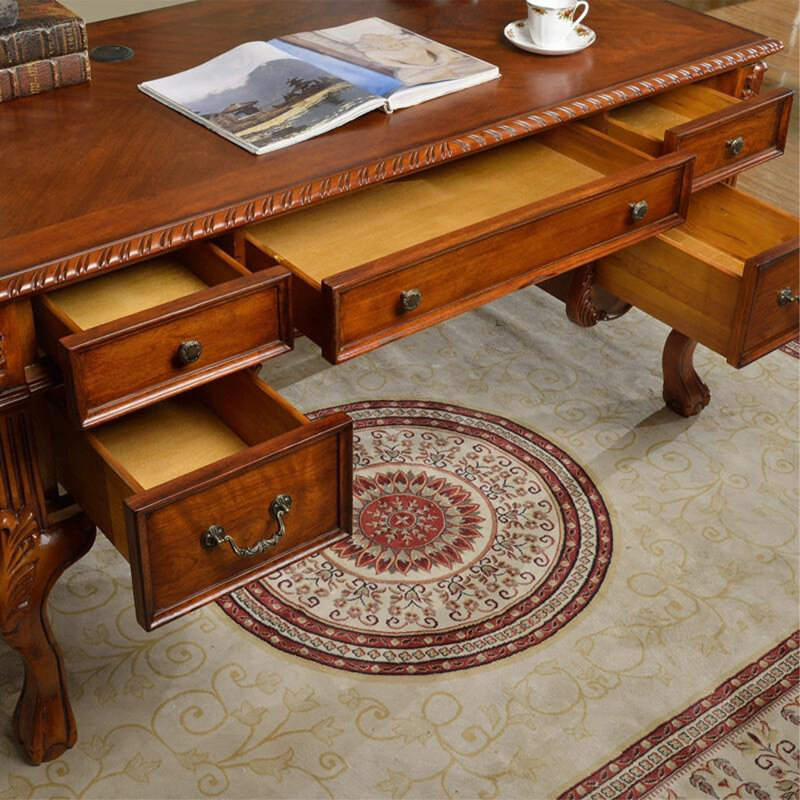 Bureau classique de style campagnard américain, H 30,71 po x l 59,06 po x P 29,53 po