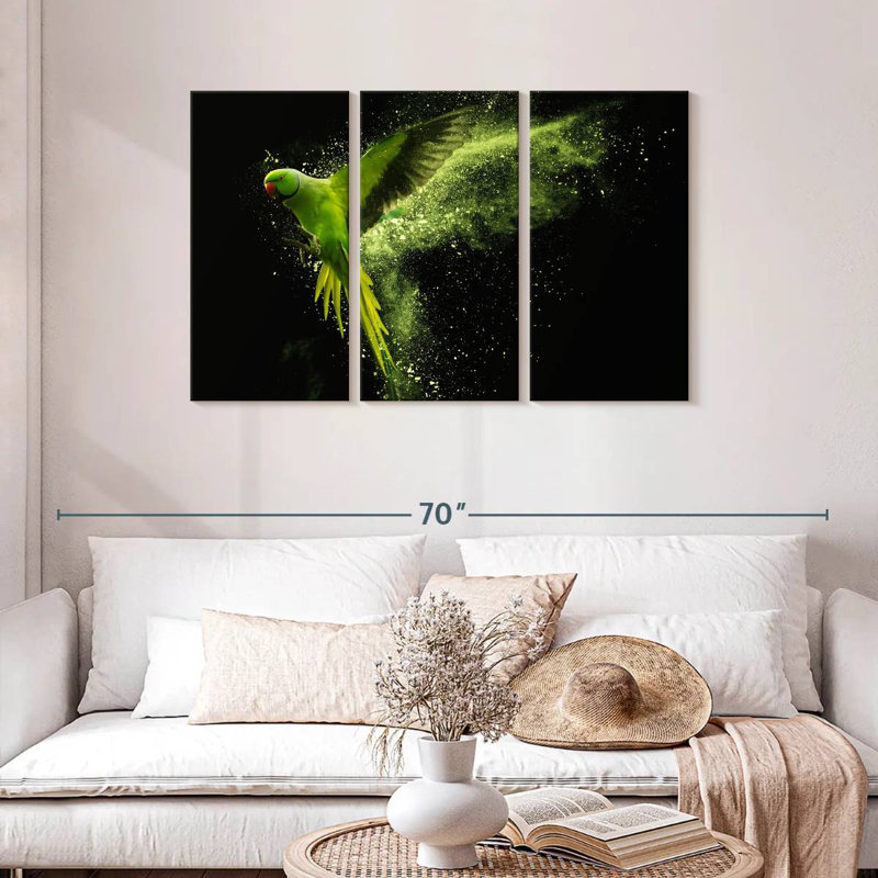 Brampt Alexandrine Parakeet, 28" H x 45" W