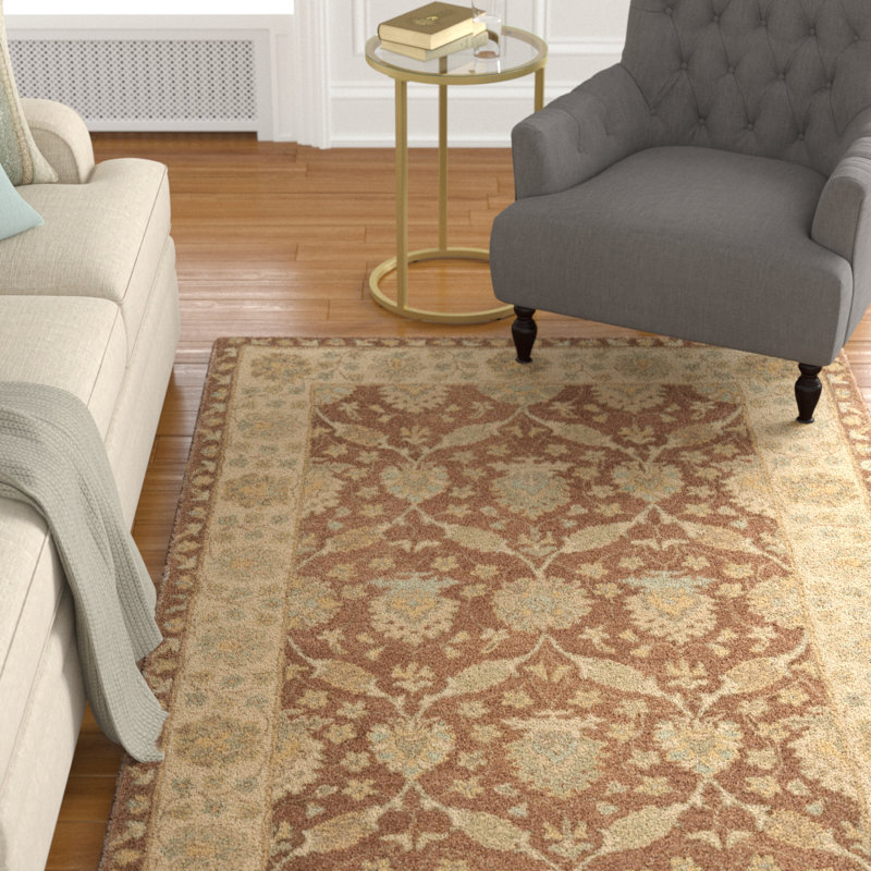 Dunbar Hand-Tufted Wool Brown/Taupe Area Rug, Rectangle 6' x 9'