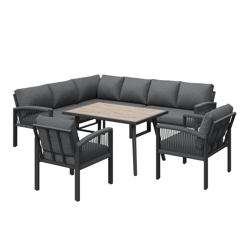 Garden Lounge Set For 8 People, Grey, Grey