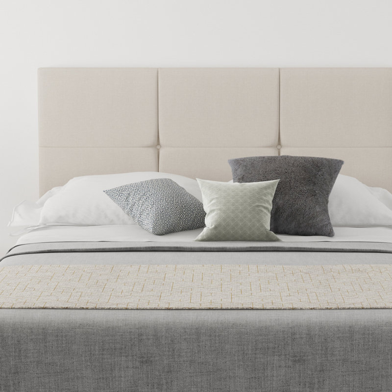 Kellen Upholstered Headboard, Kingsize (5'), Linen Off White