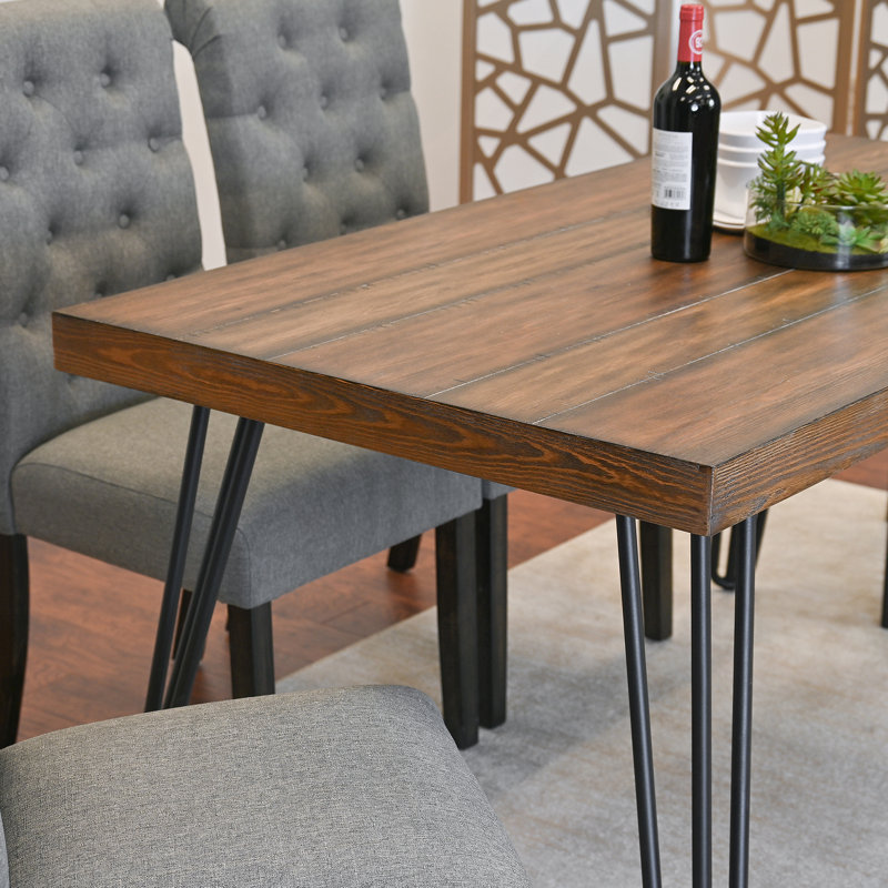 Ensemble de salle à manger 5 pièces Ashford, table à manger en épingle à cheveux avec 4 chaises, 4 options de couleurs