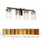 Froney 4-Light Dimmable Black Bathroom Vanity Light