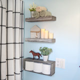 Solid Wood Wall Over The Toilet Storage