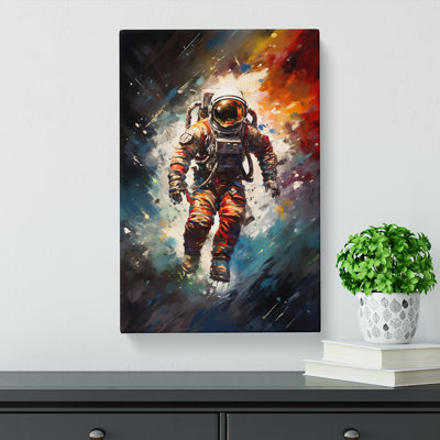 Astronaut Gestural - Wrapped Canvas Print