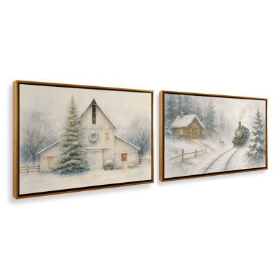 Frosted Journeys Set of 2 Canvas Prints