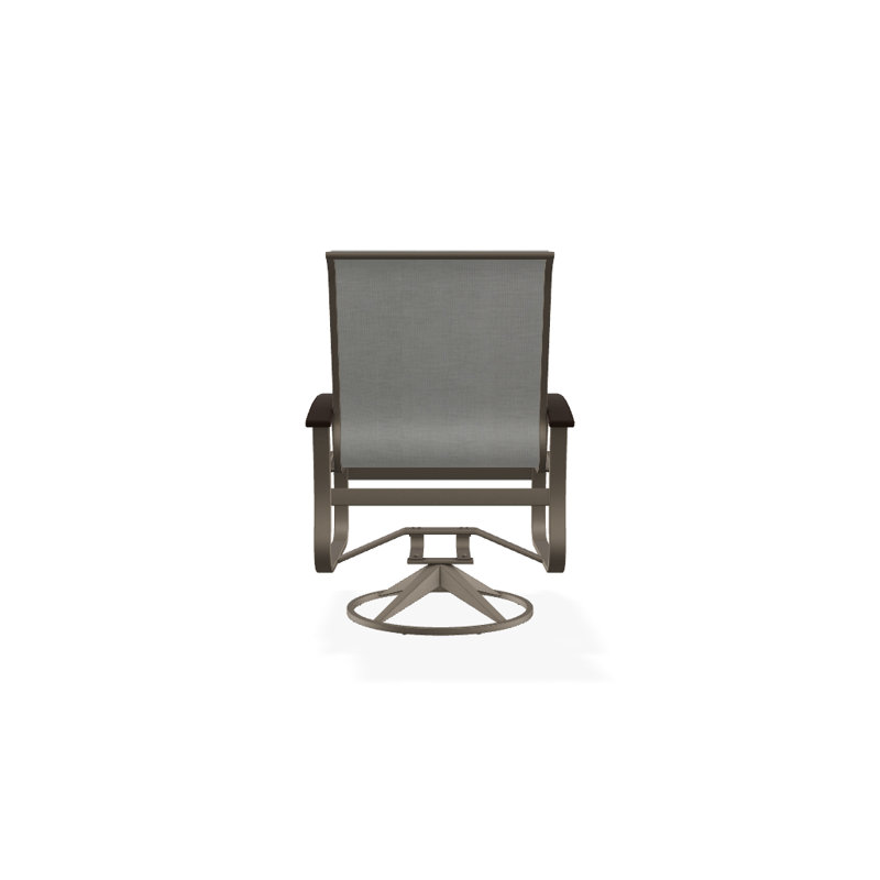 Belle Isle Outdoor Dining Armchair, Kona P10, Gloss White, Alloy Sunbrella®