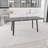 55.12-70.87"Expandable Modern Kitchen Dining Table, Rectangular MDF Dining Table For 4-6 People, Medieval Industrial Style, With Black Metal Legs, Suitable For Home&Kitchen (Gray)