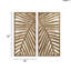 Décoration murale bicolore 16 x 32 po Birch Palms, de 2 panneaux contrastants avec ornement feuille